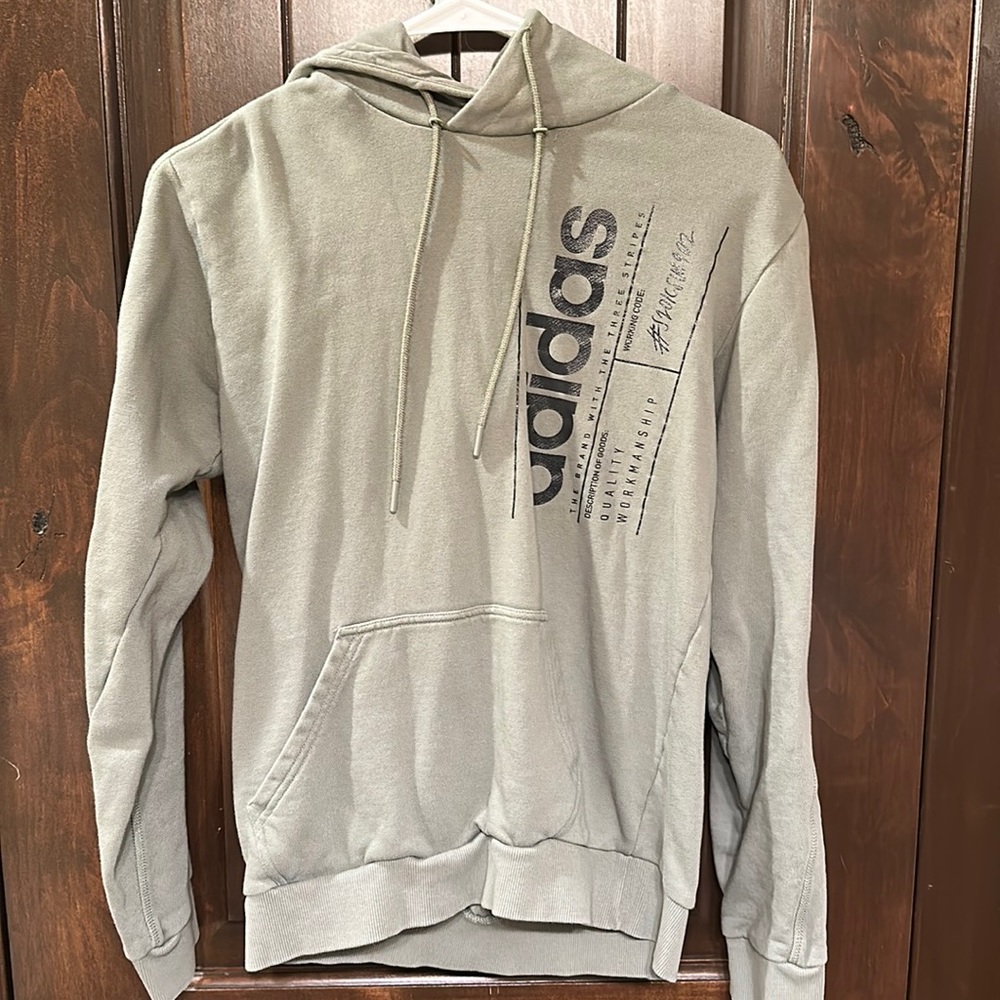 Green adidas hoodie - small